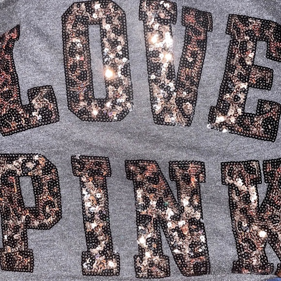 Victoria’s Secret Pink Cheetah Bling Half Zip - Picture 4 of 4
